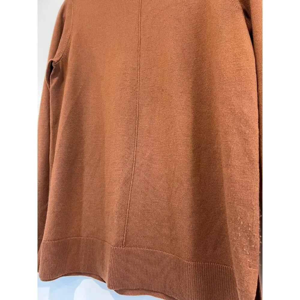 Banana Republic 100% Merino Wool Crewneck Sweater Rust Orange Men's Medium M